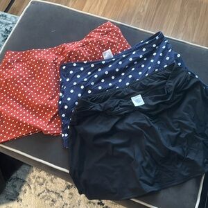 Lands end swim skirts size 16 bundle of 3